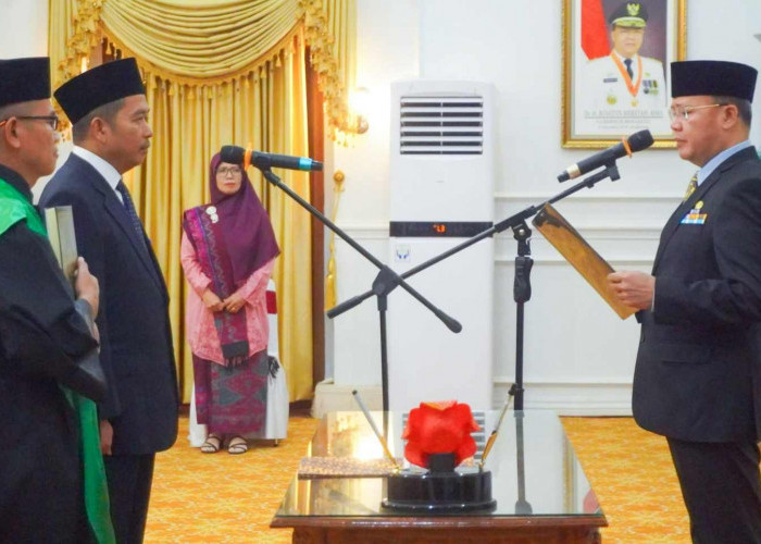 Gubernur Rohidin Mersyah Pimpin Pelantikan Kepala Perwakilan BPKP Provinsi Bengkulu