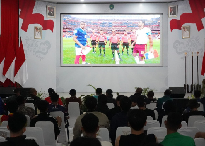 Spanyol Tembus Final Piala Dunia, Nobar Pemkot Bengkulu di Gedung Merah Putih Banjir Massa