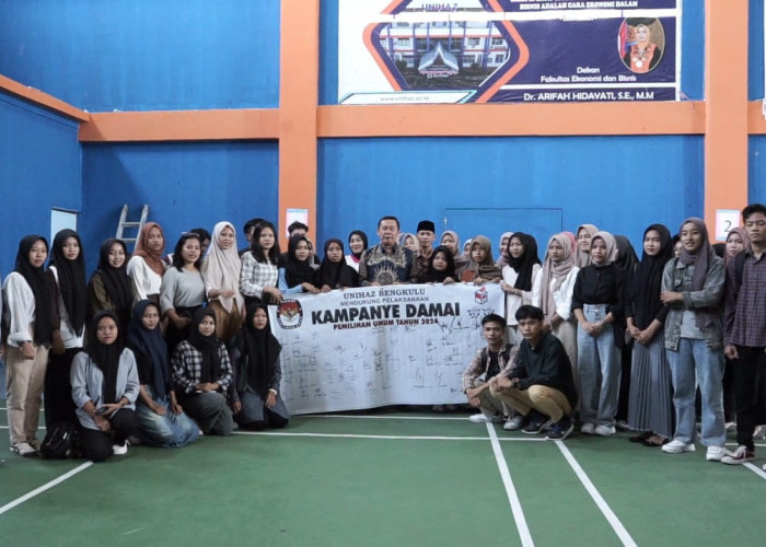 Siswa SMAN 9 Bengkulu dan Mahasiswa Unihaz, Deklarasi Kampanye Damai Pemilu 2024