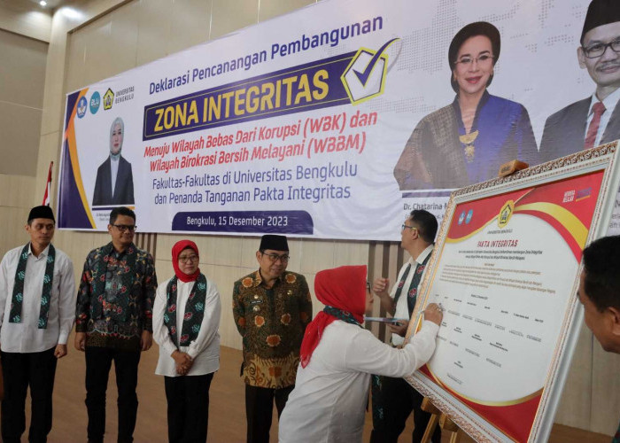 Universitas Bengkulu Deklarasi Pencanangan Pembangunan Zona Integritas Menuju WBK dan WBBM 