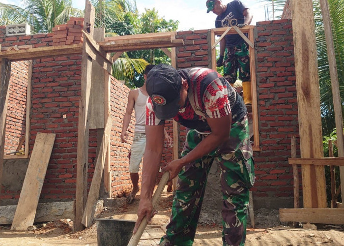 Bedah Rumah Tak Layak Huni TMMD ke-123 Kodim 0407 Kota Bengkulu Capai 54 Persen