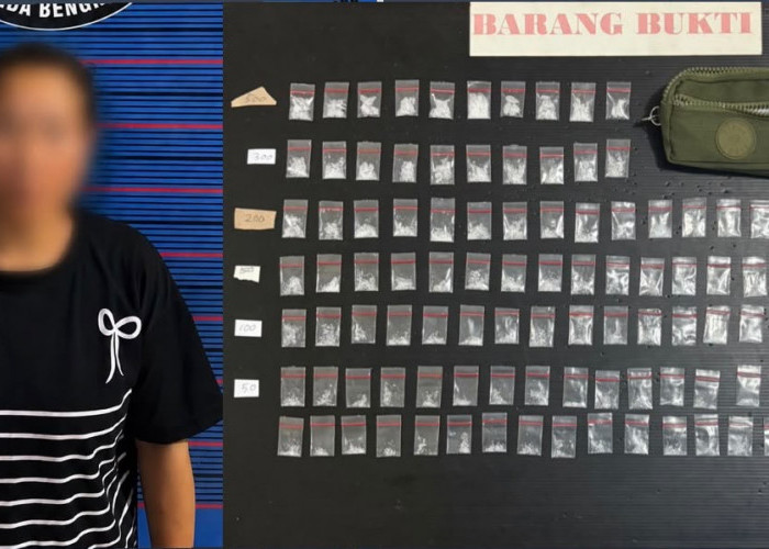 Menyamar Jadi Pembeli, Polda Bengkulu Tangkap Wanita Pemilik 100 Paket Sabu di Kepahiang