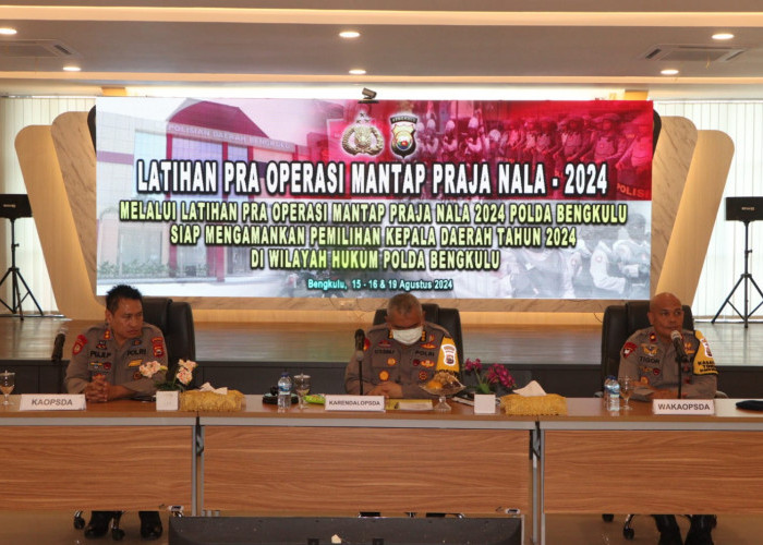 Wujudkan Pilkada Aman dan Kondusif, Polda Bengkulu Gelar Latpraops Mantap Praja Nala 2024