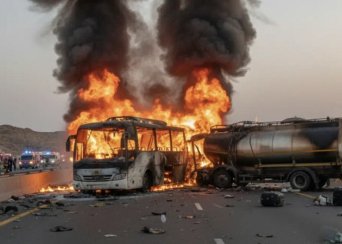 Bus Jamaah Umrah Kecelakaan dan Terbakar, 45 Orang Meninggal Dunia, Ini Kronologinya