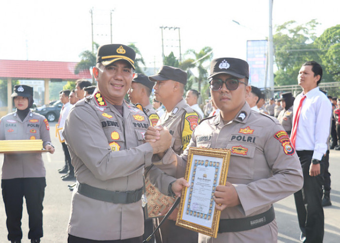 26 Personel Berprestasi Polresta Bengkulu Terima Penghargaan dari Kapolri, Berikut Daftarnya