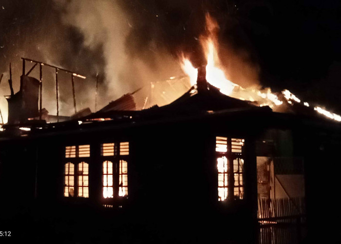 Korsleting Listrik, 1 Unit Rumah di Tanjung Agung Hangus Terbakar
