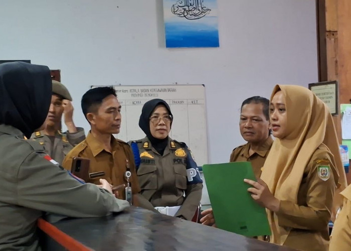 Hari Pertama Kerja Pasca Lebaran, Satpol PP Provinsi Bengkulu Sidak Kedisiplinan ASN