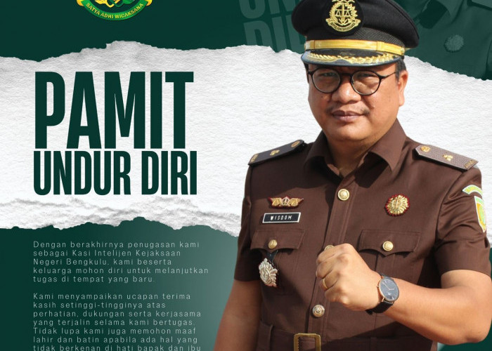 Fri Wisdom S. Sumbayak Resmi Jabat Kasi Penkum Kejati Bengkulu