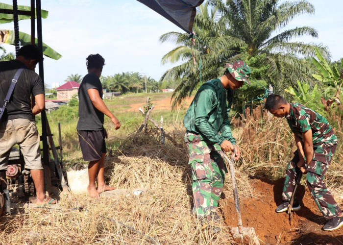 Hari ke-6, Satgas TMMD 117 Kodim 0407/Kota Bengkulu Bangun Sumur Bor