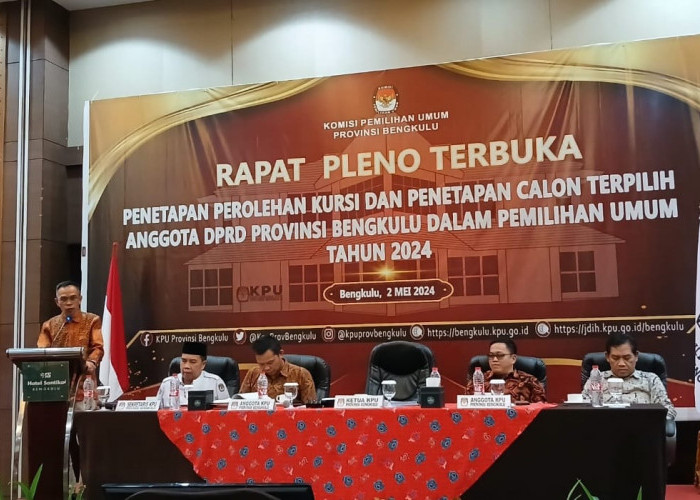 Tok! KPU Tetapkan 45 Anggota DPRD Provinsi Bengkulu Periode 2024-2029, Ada 30 Wajah Baru