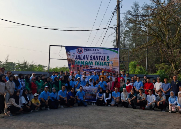 Jelang Pelantikan Pengurus, Perdatin Bengkulu Gelar Jalan Santai dan Senam Sehat