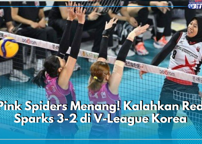 Pink Spiders Menang! Kalahkan Red Sparks 3-2 di V-League Korea, Rekor 13 Kali Kemenangan Mega Cs Terhenti