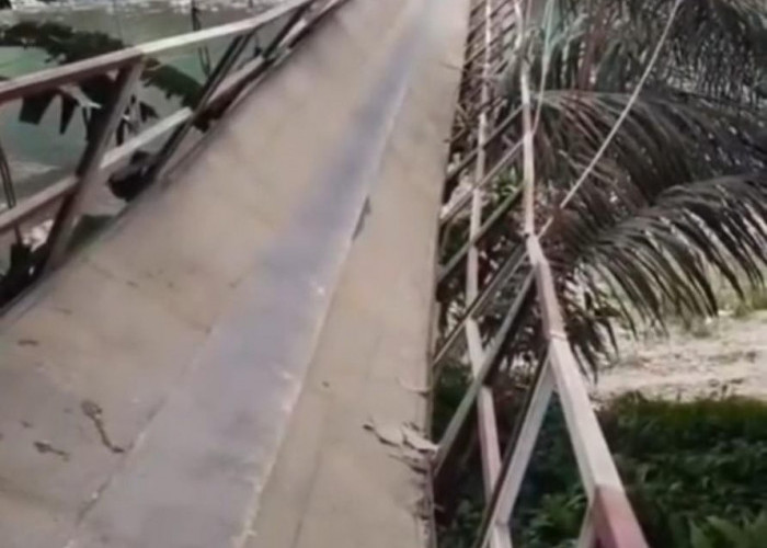 Padahal Baru Direhab, Jembatan Gantung Penghubung 2 Desa di Seluma Nyaris Putus