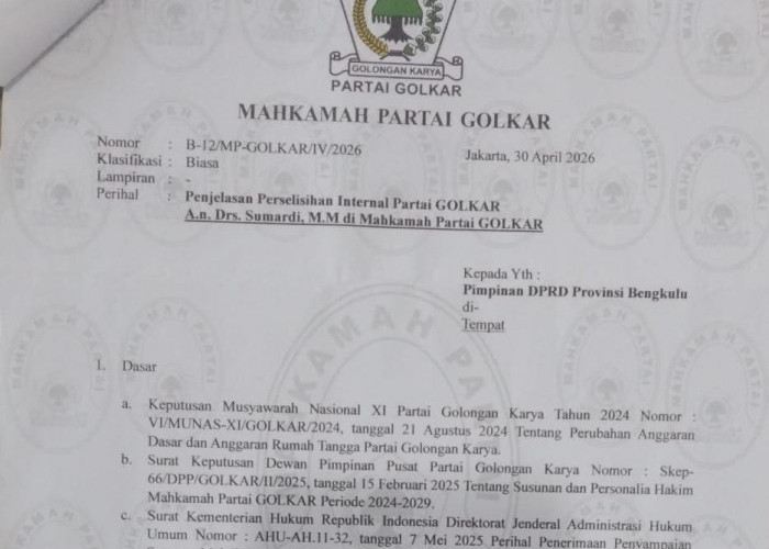 Samsu Amanah Segera Dilantik Jadi Ketua DPRD Provinsi Bengkulu Gantikan Sumardi