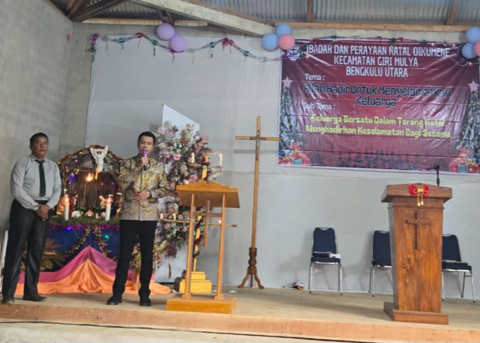 Anggota DPRD Provinsi Bengkulu Berlian Utama Harta Hadiri Natal Oikumene, Ajak Jaga Kerukunan