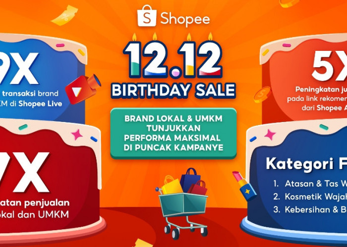 Penjualan Brand Lokal dan UMKM Melonjak di Shopee 12.12 Birthday Sale, Tembus 7 Kali Lipat!