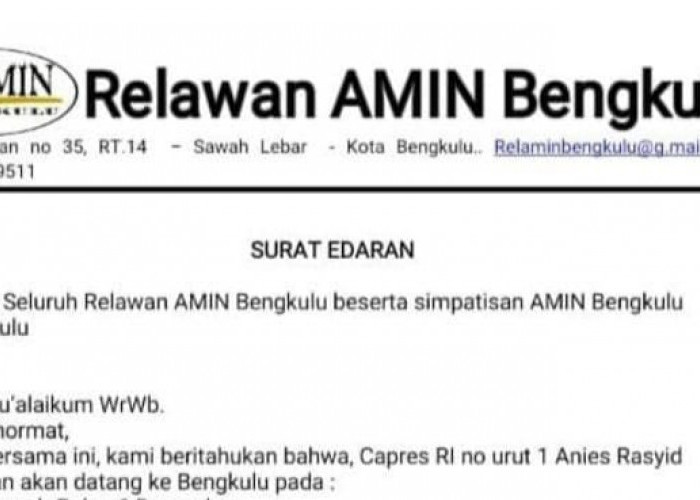 Capres Nomor Urut 1 Anies Baswedan Dijadwalkan Kampanye di Bengkulu, Ini Lokasi dan Tanggalnya