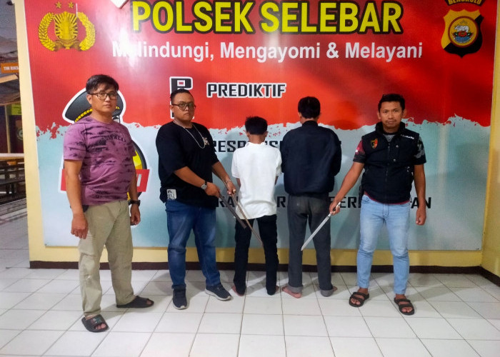 Kepergok Bawa Sajam Saat Berkendara, 2 Pemuda Kota Bengkulu Diamankan