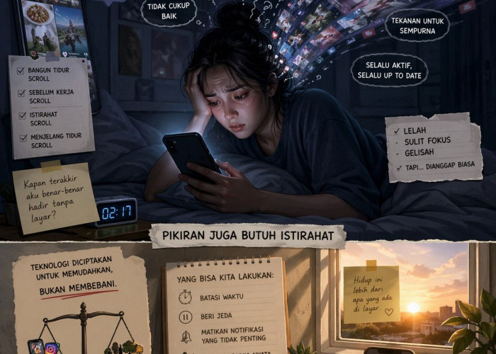 Scroll Tanpa Henti, Pikiran Tak Pernah Benar-Benar Istirahat