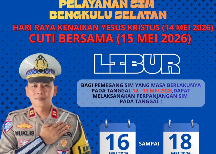 SIM Mati Saat Libur Nasional? Tenang, Satlantas Polres Bengkulu Selatan Beri Dispensasi Perpanjangan