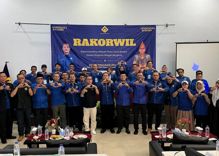 Rakorwil Partai Gema Bangsa Bengkulu: Dukung Penuh Prabowo Lanjutkan Kepemimpinan 2 Periode