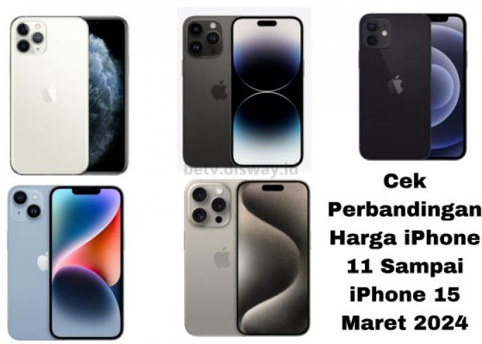 Cek Perbandingan Harga iPhone 11 Sampai iPhone 15 Pro Max Maret 2024, Berapa Selisih Antar iPhone Boba Ini?