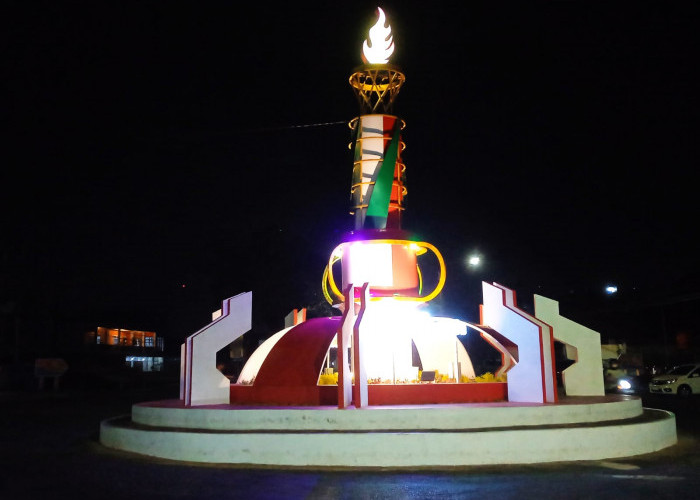 Taman di Bundaran Fadhilah Rusak Pasca Festival Tabut 2023, Padahal Baru Diresmikan Wali Kota Bengkulu 