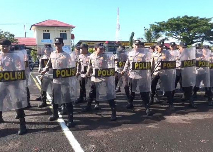Persiapan Pengamanan Pilkada, Personel Polres Kaur Jalani Latihan Sispamkota