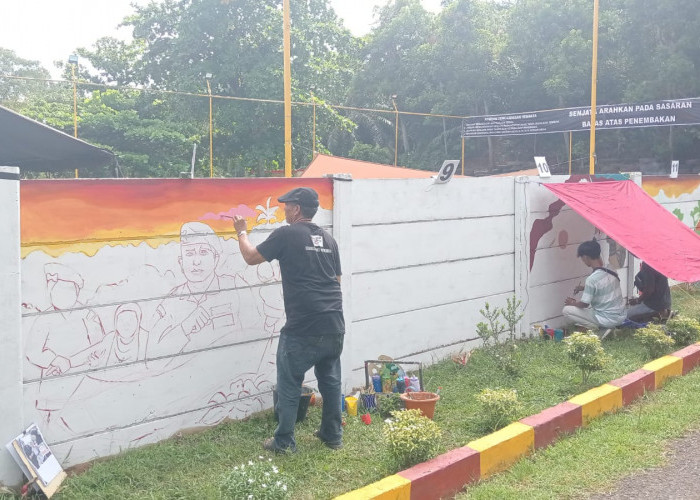 97 Seniman se-Provinsi Bengkulu Ikuti Lomba Mural Peringatan HUT Brimob ke-79