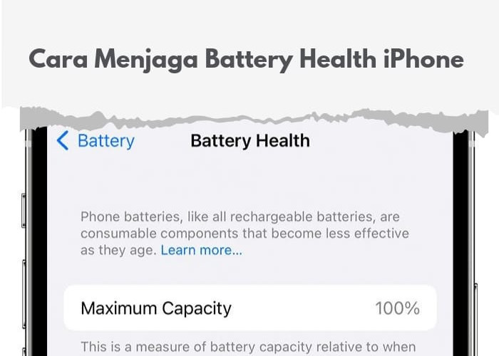 Inilah 5 Cara Menjaga Battery Health iPhone, Salah Satunya dengan Menggunakan Charger Resmi