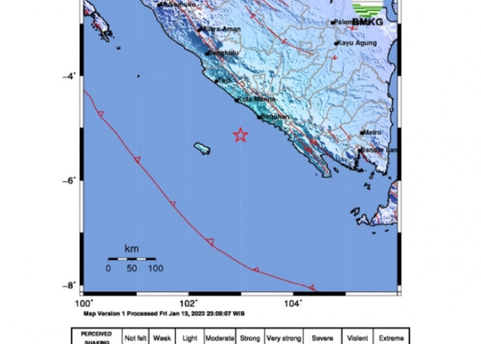 Gempa Guncang Kaur 5,3M, BMKG: Waspada Gempa Susulan
