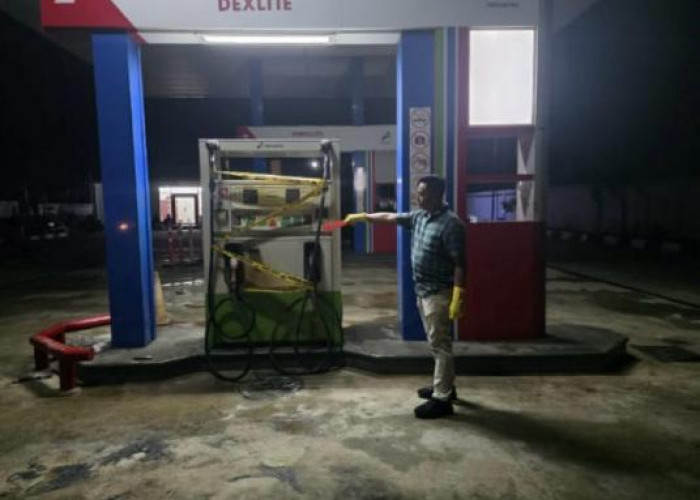Tengah Isi BBM, Motor Suzuki Thunder Terbakar di SPBU Lubuk Sini, Ini Kronologinya