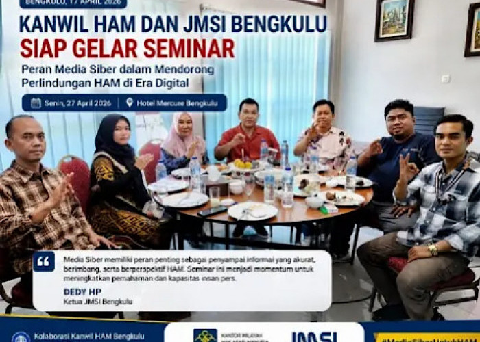 Gelar Seminar Bersama JMSI, Kanwil HAM Bengkulu Dorong Media Siber Kawal Isu HAM di Era Digital