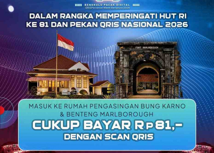 Rayakan Kemerdekaan, BI Bengkulu Hadirkan Tiket Wisata Sejarah Hanya Rp81