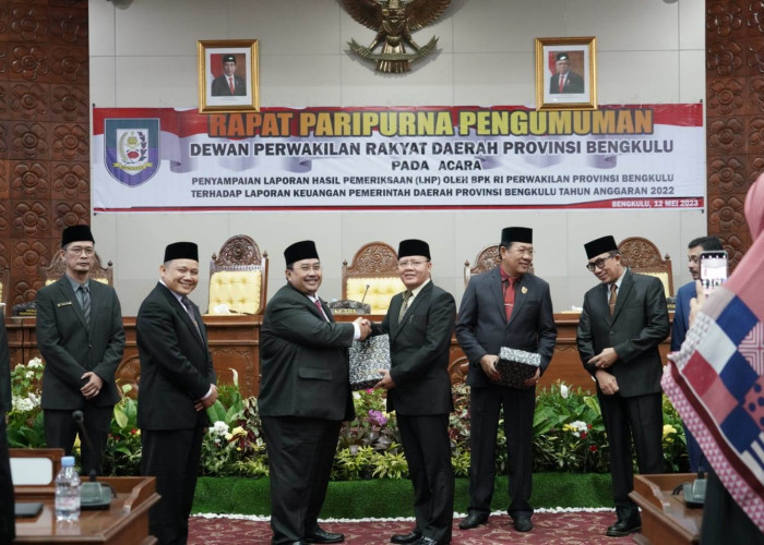 Pemerintah Provinsi Bengkulu Raih Opini WTP 6 Kali Berturut-turut