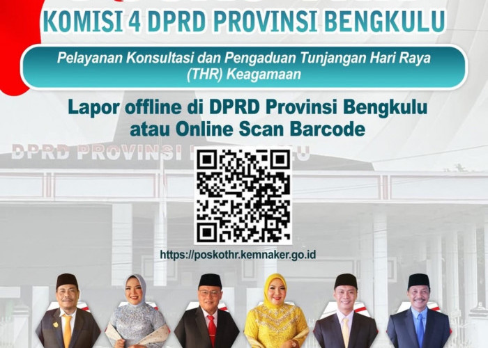Kawal THR 2026, Komisi IV DPRD Bengkulu Sediakan QR Code Pengaduan Online