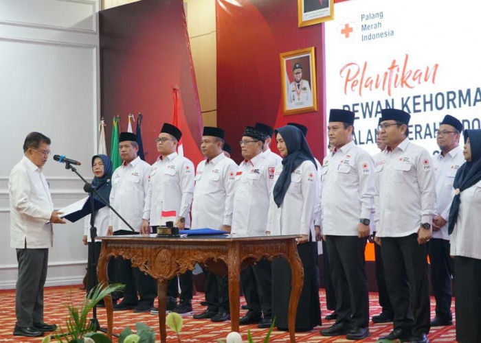 PMI Provinsi Bengkulu Resmi Dilantik Jusuf Kalla, Siap Sukseskan Misi Kemanusiaan 