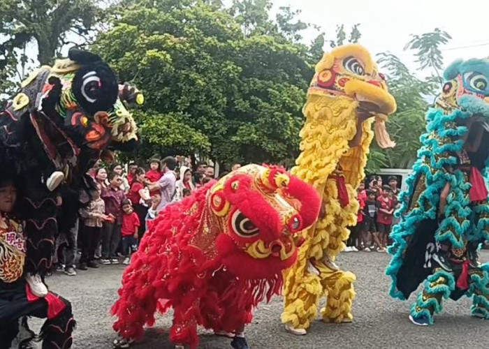 Pertunjukan Barongsai PSMTI di Gereja ST. Yohanes Meriahkan Imlek 2025