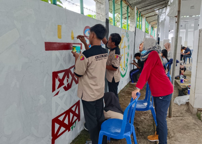 Tembok Kejaksaan Negeri Bengkulu Utara 'Dicoret-coret' Pelajar