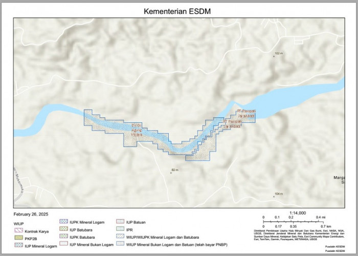 Dinas ESDM Provinsi Bengkulu Pastikan Peta WIUP CV Agung Wijaya 27,16 Ha Ada di Badan Sungai Air Dikit Penarik