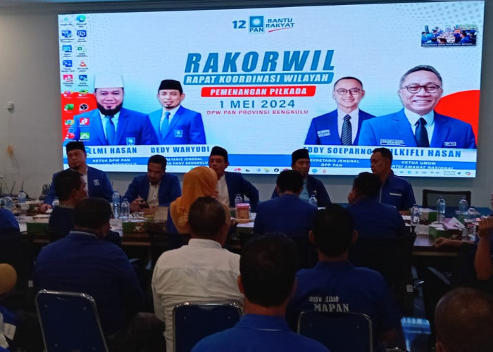 Rakorwil DPW PAN, Helmi Hasan Maju Dalam Kontestasi Pemilihan Gubernur Bengkulu 2024