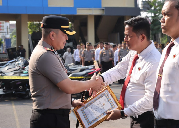 Bawa Harum Nama Polri, 29 Personel Polresta Bengkulu Diganjar Penghargaan