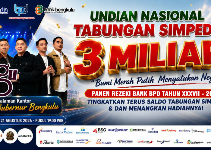 Bank Bengkulu Siap Sukseskan Undian Nasional Simpeda 2026, Dimeriahkan Ungu Band dan Hadiah Rp3 Miliar