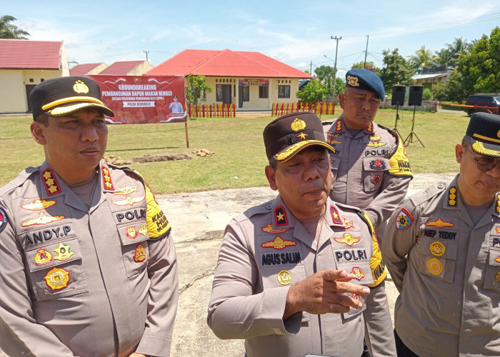 Polda Bengkulu Gelar Peletakan Batu Pertama Pembangunan Dapur Program Makan Bergizi Gratis