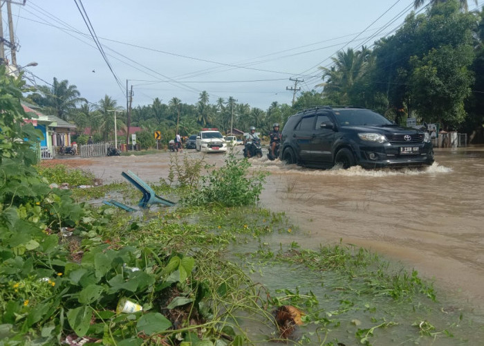 Hujan Deras Picu Sungai Bintuhan Meluap ke Jalan, Aktivitas Warga di Kaur Selatan Terganggu