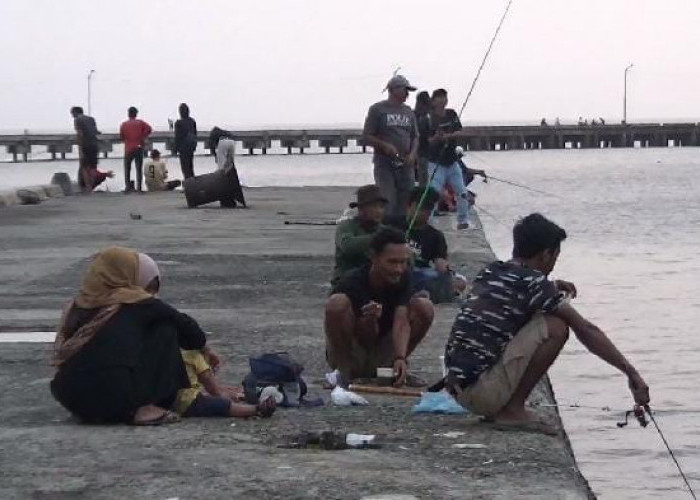 Dermaga Linau Kaur Diserbu Pemancing Mania, Berburu Ikan Moncok