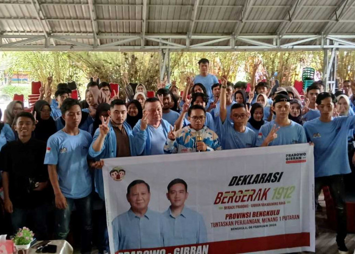 Bergerak 1912: Kader Muda Muhammadiyah Deklarasi Dukungan ke Prabowo dan Gibran di Bengkulu  