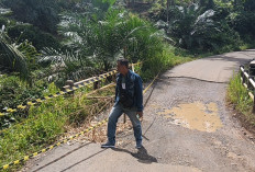 Longsor Gerus Pondasi Jembatan Merigi Kelindang-Taba Penanjung, Akses Warga Terancam Putus