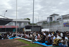 Ratusan Warga Binaan Lapas Bengkulu Tunaikan Salat Iduladha dan Potong Hewan Kurban