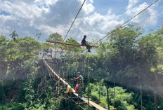 Penghubung 2 Desa, Pembangunan Jembatan Gantung Garuda di Rejang Lebong Sudah 95 Persen